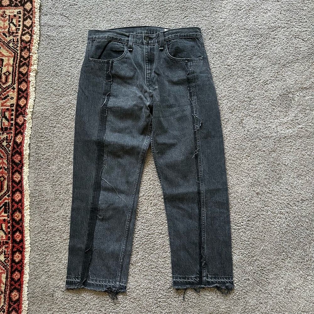 rag & bone Distressed Straight Leg Jeans